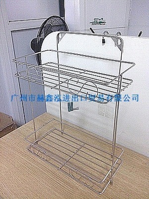 【双层不锈钢浴室架 双层金属浴室架 不锈钢制品 工厂直销】价格,厂家,图片,其他水暖卫浴五金,广州市赫鑫泓进出口贸易-