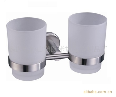 欧米加卫浴供应304不锈钢19045双杯架 品质水暖五金的选择